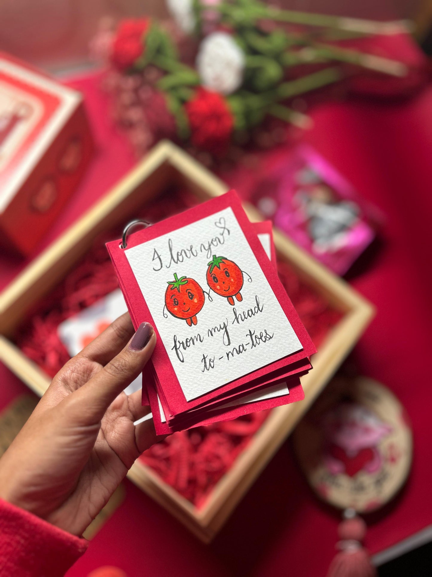 " Hand-painted Pun Card Book"