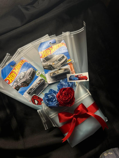 Hot Wheels Bouquet with Ribbon Flowers