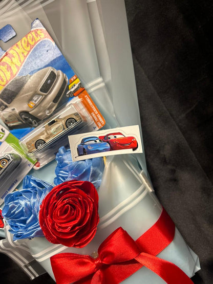 Hot Wheels Bouquet with Ribbon Flowers