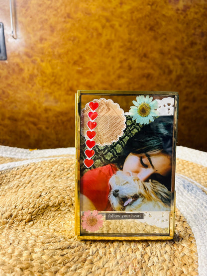 Vintage Glass Frame ( standing )