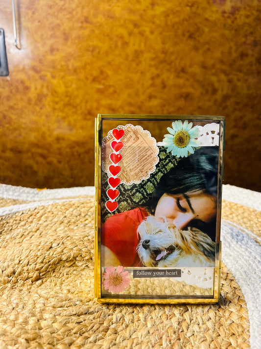 Vintage Glass Frame ( standing )